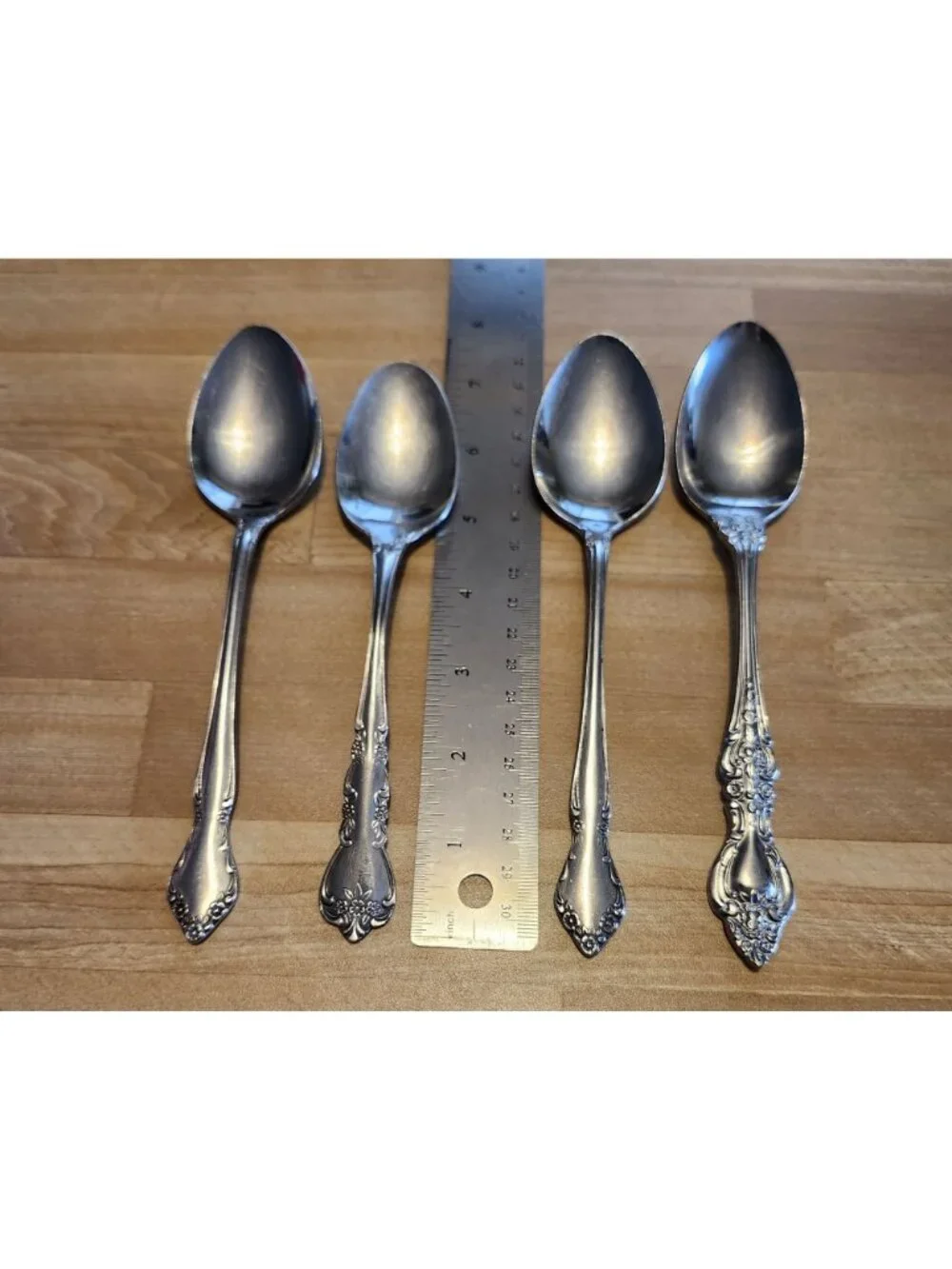 8- Mismatched Stainless Steel Teaspoons Cutlery Flatware Various Designs